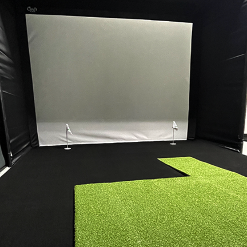 Big Moss Midnight Shadow GST Golf Simulator Putting Turf for Carl's Place DIY Enclosure