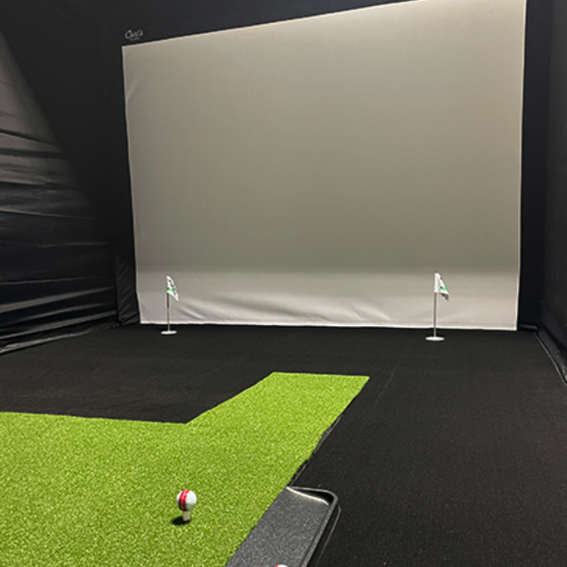 Big Moss Midnight Shadow GST Golf Simulator Putting Turf for Carl's Place DIY Enclosure