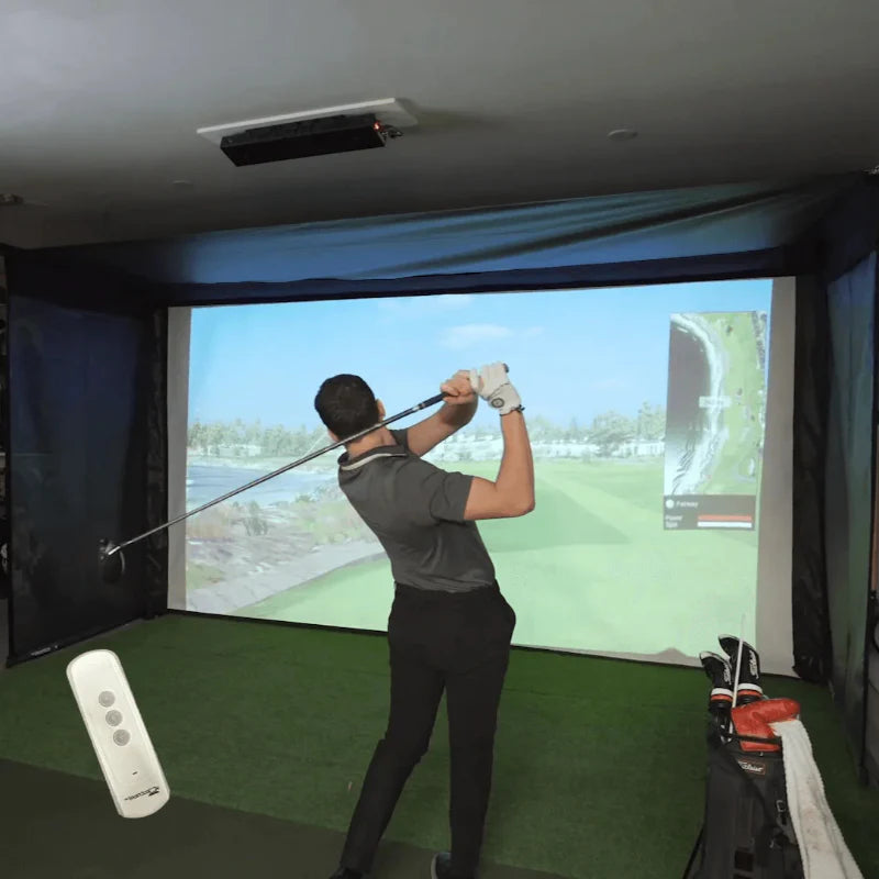 The SportsScreen Vanish Series Golf Simulator Enclosure