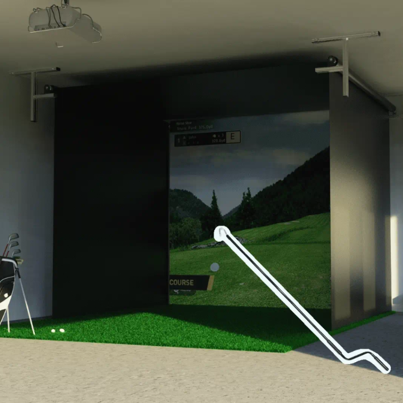 The SportsScreen Vanish Series Golf Simulator Enclosure