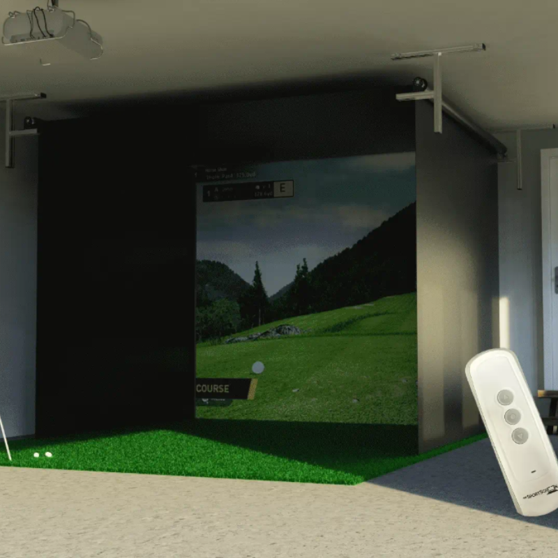 The SportsScreen Vanish Series Golf Simulator Enclosure
