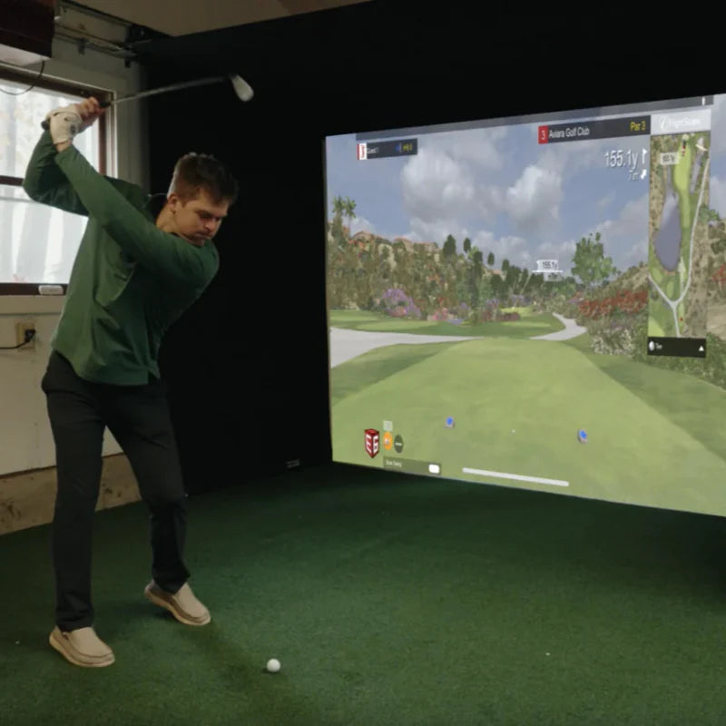 The SportsScreen Vanish Series Golf Simulator Enclosure