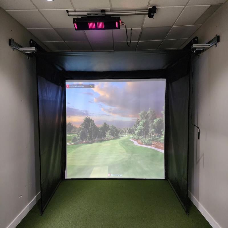 The SportsScreen Vanish Series Golf Simulator Enclosure
